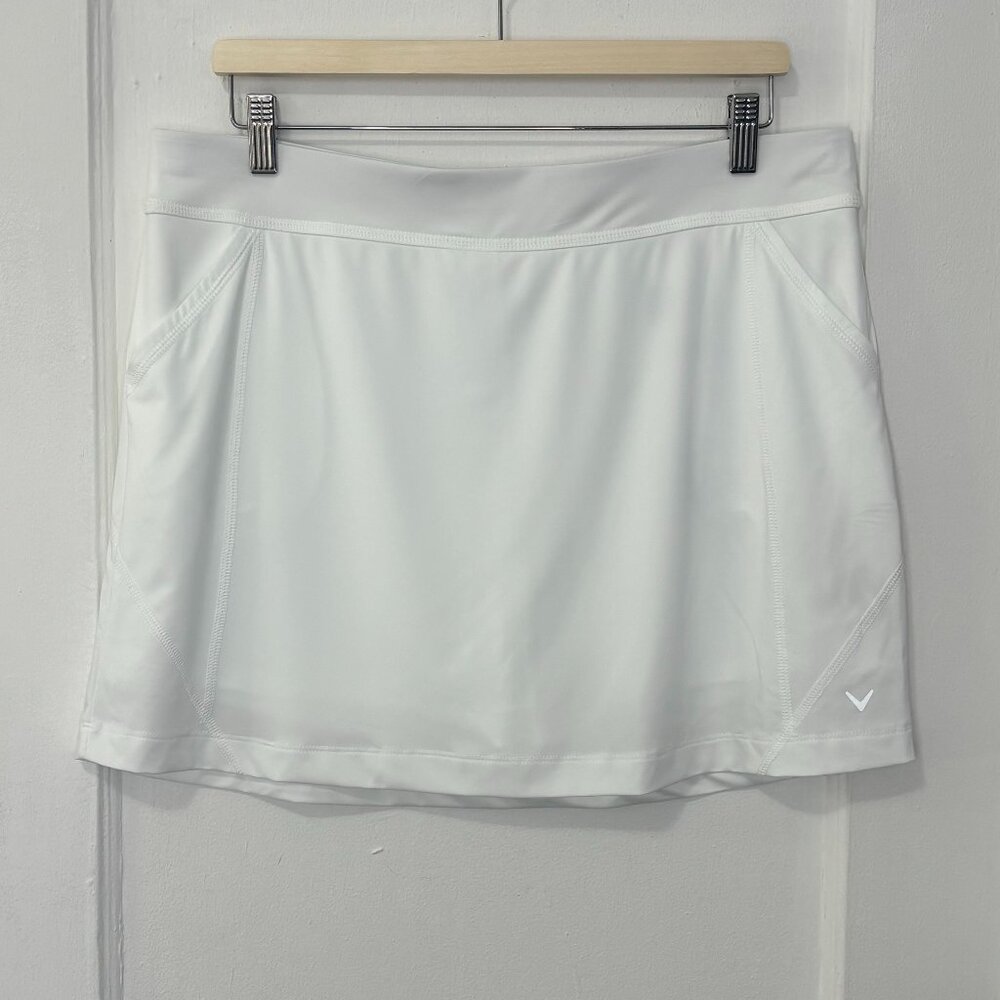 Brand NEW Callaway Women's White Opti-Dri Skort, UPF 50 Protection, Size Large